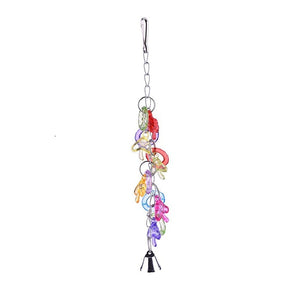 8 Styles Parrot Toys Wood Birds Standing Chewing Rack Toys Bead Ball Heart Star Shape Parrot Toy Bird Toys Accessories Supplies