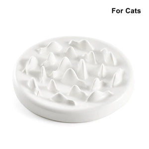 Ceramic Pet Slow Feeder Anti-smashing Food Bowl Dog And Cat Cute Small Fish Bones Shape Bowls Puppy Kitten Feeding Pan