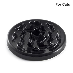 Ceramic Pet Slow Feeder Anti-smashing Food Bowl Dog And Cat Cute Small Fish Bones Shape Bowls Puppy Kitten Feeding Pan