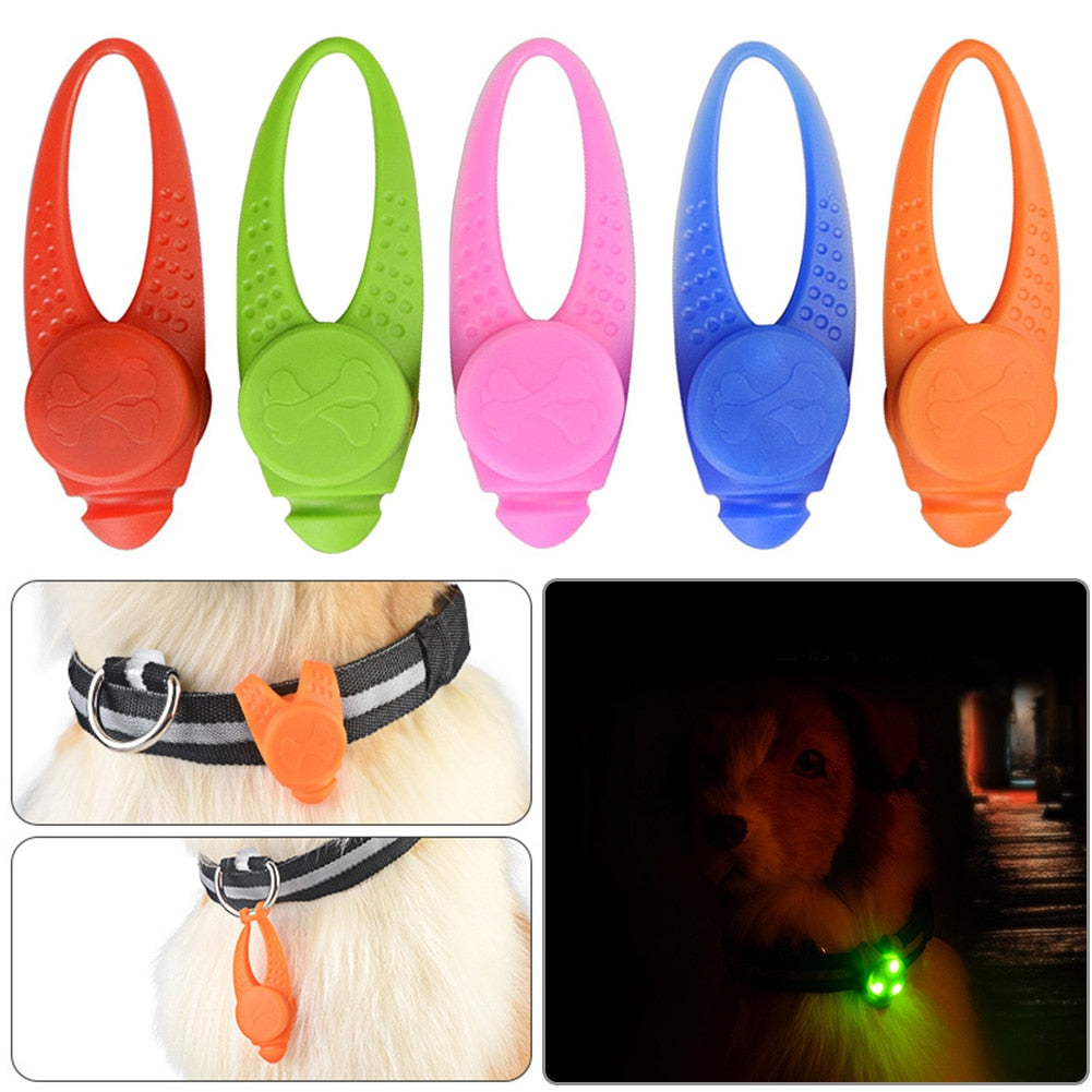 Collar Pet Pendant Puppy Glow Light Safety Flashing Blinking Dog Led