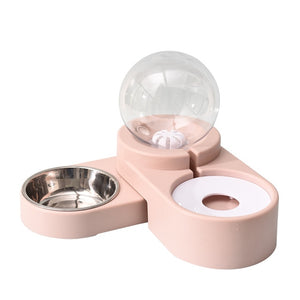 New Bubble Pet Bowls Cat Food Automatic Feeder 1.8L Fountain for Water Drinking Single Large Bowl Dog Kitten Feeding Container