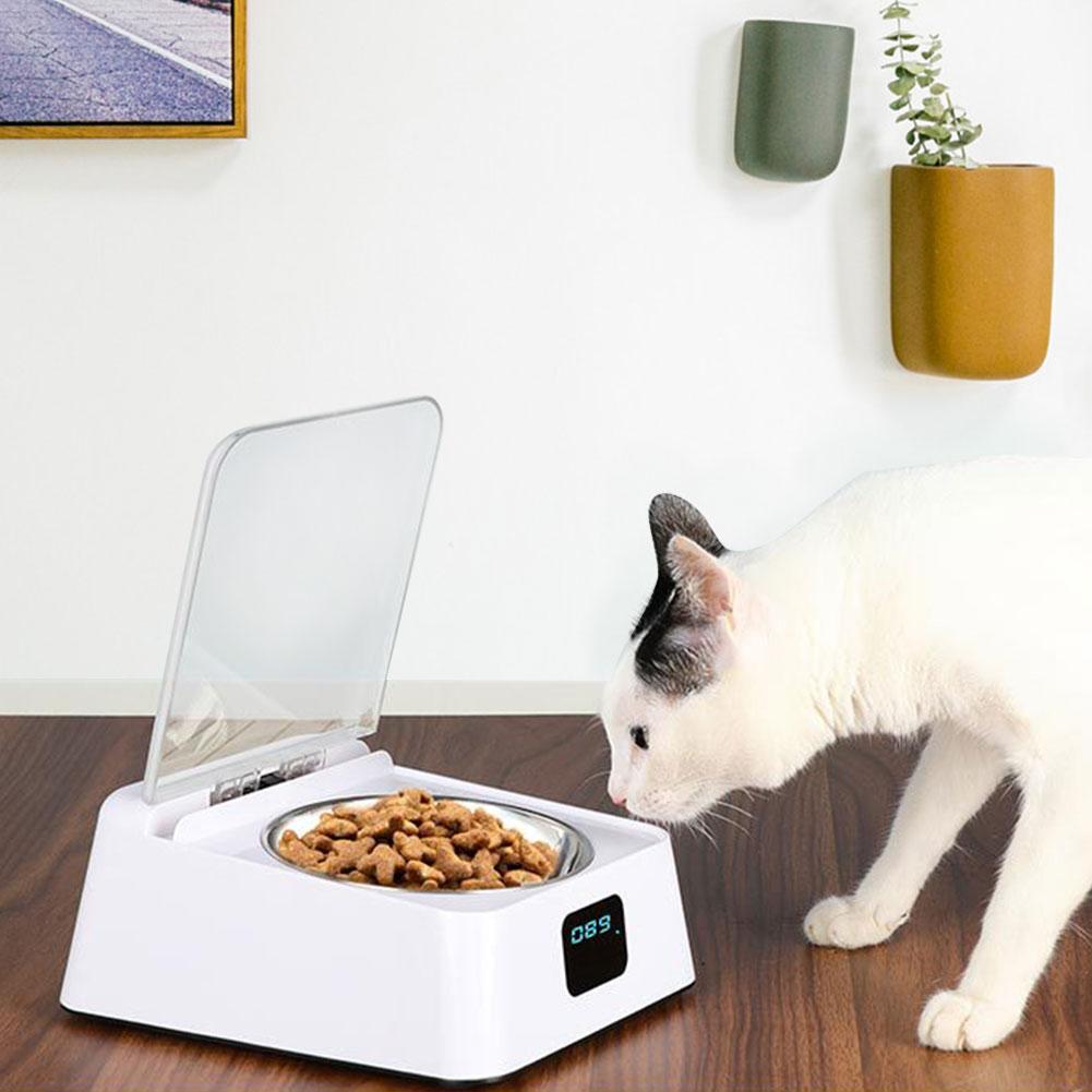 350ML Smart Dog Bowl Infrared Sensor Automatic Opening Cover Moisture-proof Mosquito-proof Odor-resistant Cat Food Pet Feeder