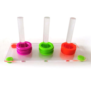 Small Bird Home Educational Pet Interactive Ring Acrylic Color Separate Training Intelligence Funny Development Parrot Toy Set