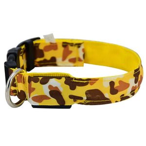 LED Dog Collar Luminous Pet Products Safety Camouflage Stylish Flashing Glow Necklace Pet Accessories