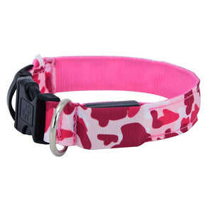 LED Dog Collar Luminous Pet Products Safety Camouflage Stylish Flashing Glow Necklace Pet Accessories