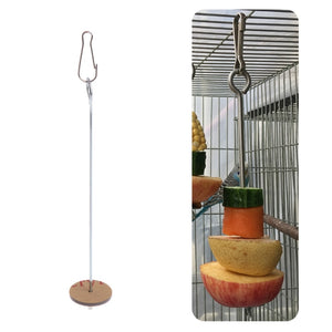 2018  Pet Parrots Birds Food Holder Support Stainless Steel Fruit Spear Stick Meat Skewer Bird Feeding Stick Feeder