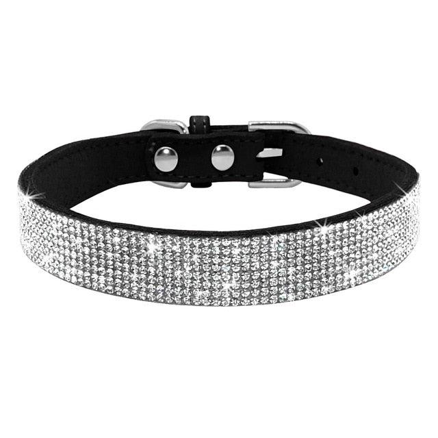 Bling Rhinestone Puppy Cat Collars Adjustable Leather Bowknot Kitten Collar For Small Medium Dogs Cats Chihuahua Pug Yorkshire