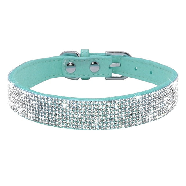 Bling Rhinestone Puppy Cat Collars Adjustable Leather Bowknot Kitten Collar For Small Medium Dogs Cats Chihuahua Pug Yorkshire