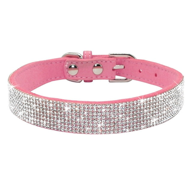 Bling Rhinestone Puppy Cat Collars Adjustable Leather Bowknot Kitten Collar For Small Medium Dogs Cats Chihuahua Pug Yorkshire