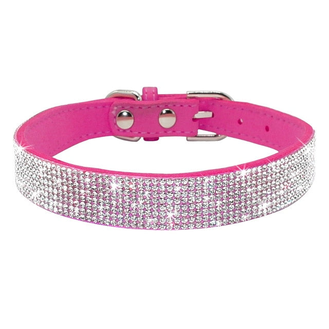 Bling Rhinestone Puppy Cat Collars Adjustable Leather Bowknot Kitten Collar For Small Medium Dogs Cats Chihuahua Pug Yorkshire