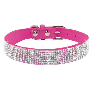 Bling Rhinestone Puppy Cat Collars Adjustable Leather Bowknot Kitten Collar For Small Medium Dogs Cats Chihuahua Pug Yorkshire