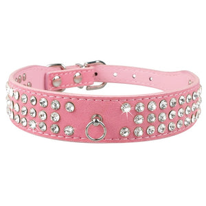 Bling Rhinestone Puppy Cat Collars Adjustable Leather Bowknot Kitten Collar For Small Medium Dogs Cats Chihuahua Pug Yorkshire