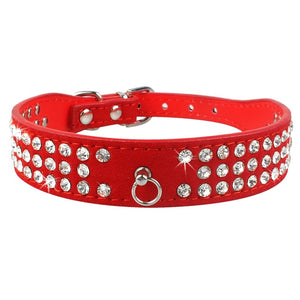 Bling Rhinestone Puppy Cat Collars Adjustable Leather Bowknot Kitten Collar For Small Medium Dogs Cats Chihuahua Pug Yorkshire