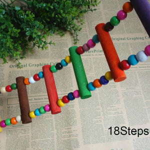 Parrot Climbing Ladder Wooden Swing Bridge Bird Cage Hanging Toy for Conures Cockatiel Budgie @LS