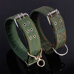 Large Pet Dog Collar  Thickened Widening  Metal Buckle Comfortable Pet Outdoor Training Adjustable Quick Released Collar